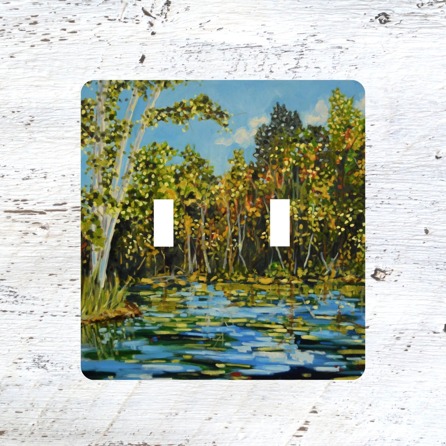 Switch Plates: "Indian River"  Autumn Lake River