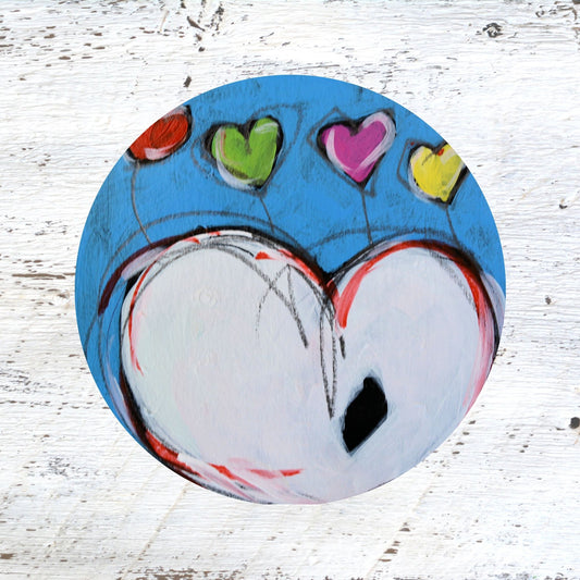 Rubber Grip Jar Opener - Multi-color Hearts. Spread Love.