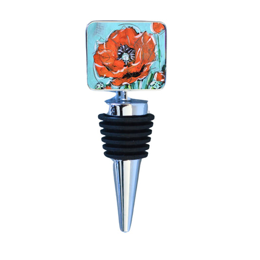 Wine Bottle Stopper: Poppy