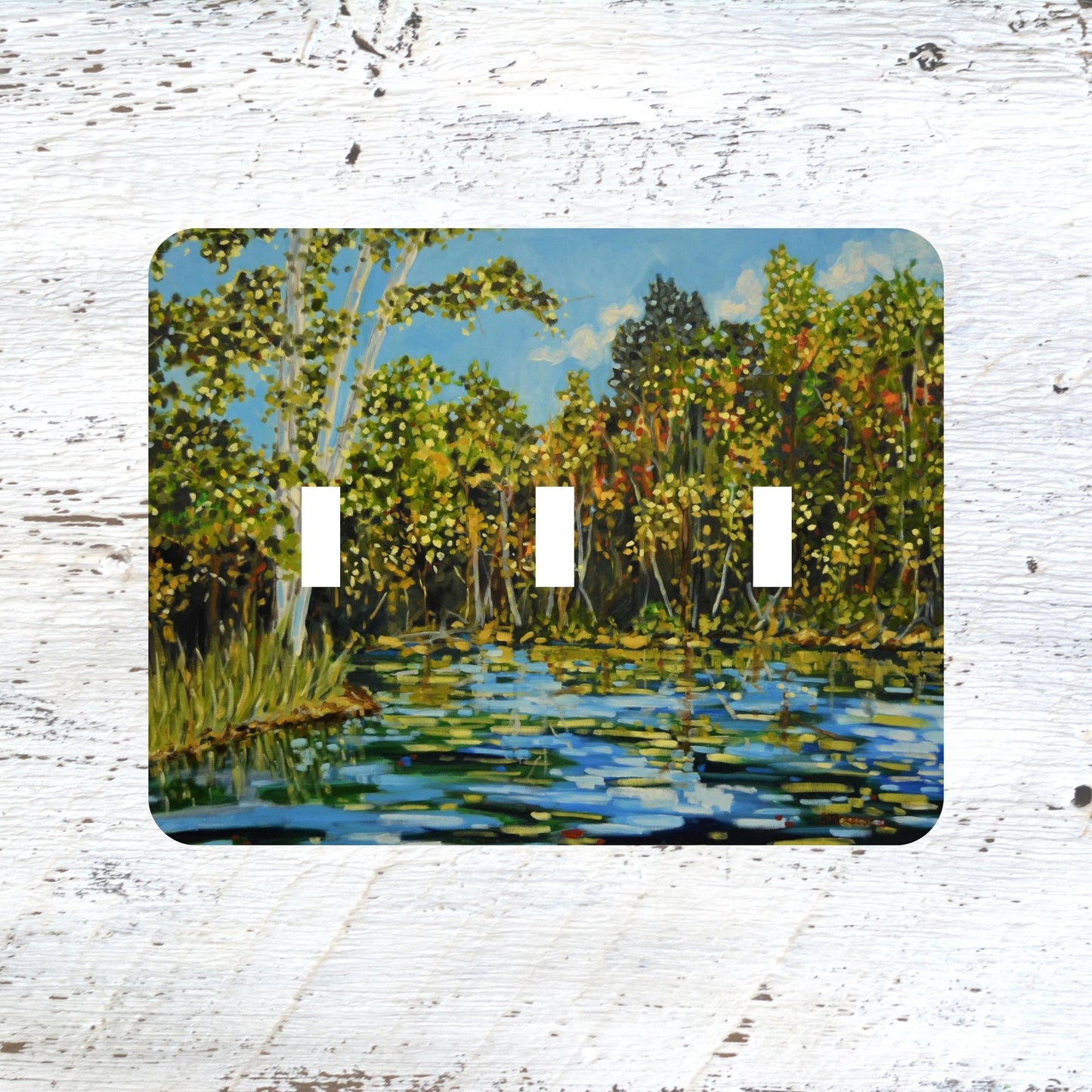 Switch Plates: "Indian River"  Autumn Lake River