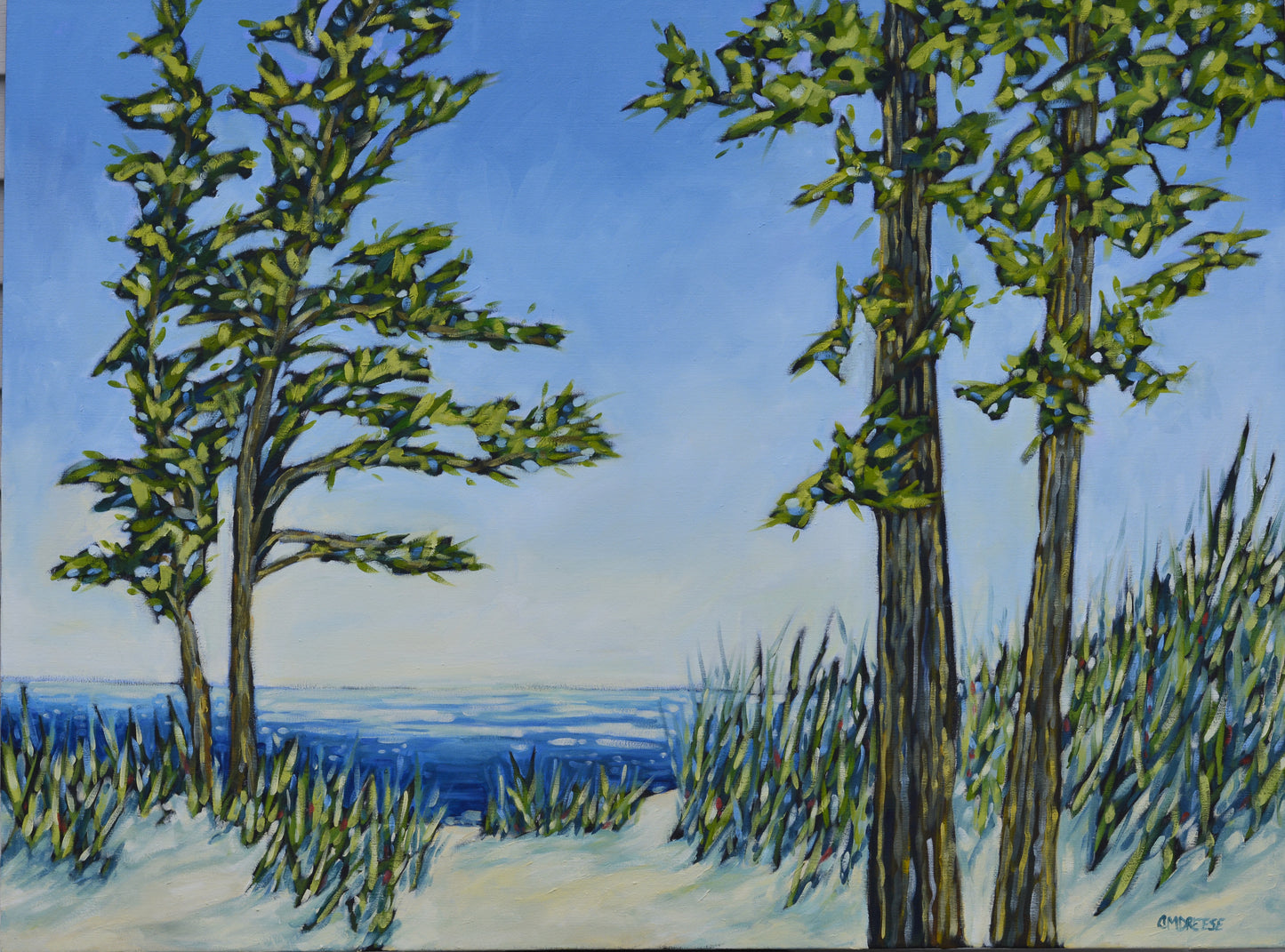 "A Quiet Path to the Lake" Original Oil Painting on Canvas, Artist Christi Dreese