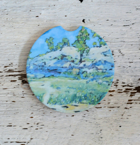 Car Coaster:Dear Beach, I think About You All the Time. Artist Christi Dreese