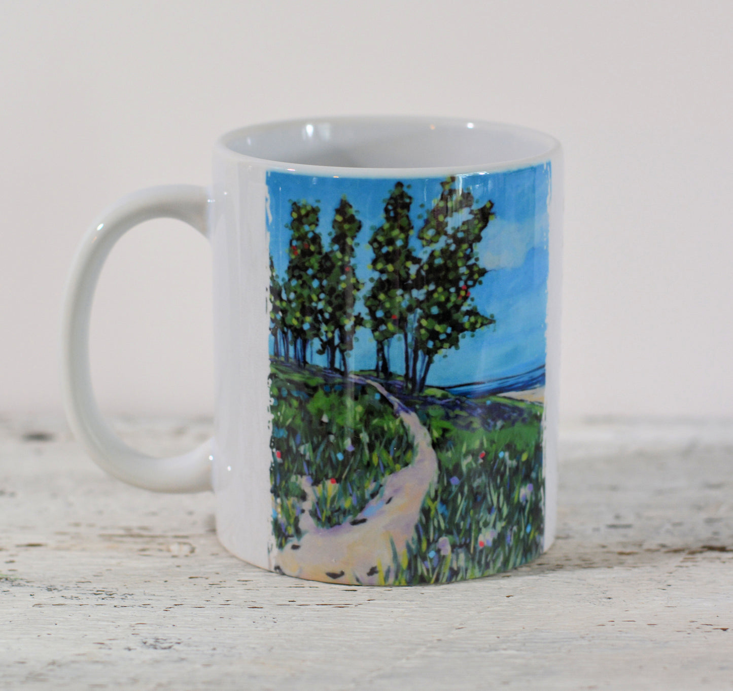 11 oz. and 15 oz Coffee Cup -A Path to the Lake