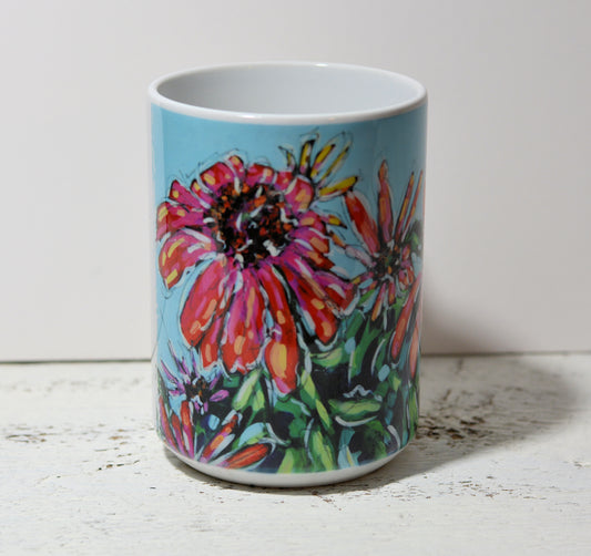 11 oz. and 15 oz Coffee Cup -Dynamo Cone Flowers