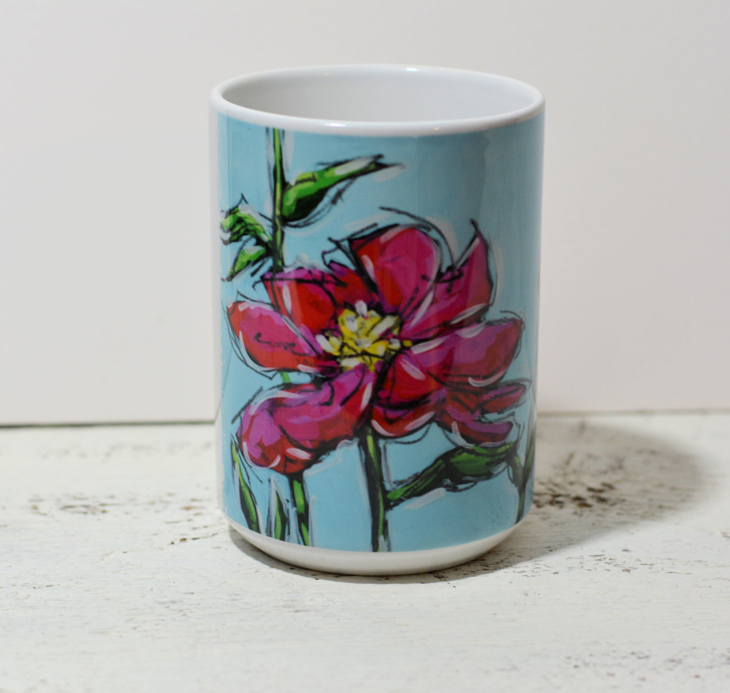 11 oz. and 15 oz Coffee Cup -Heartfelt Peony