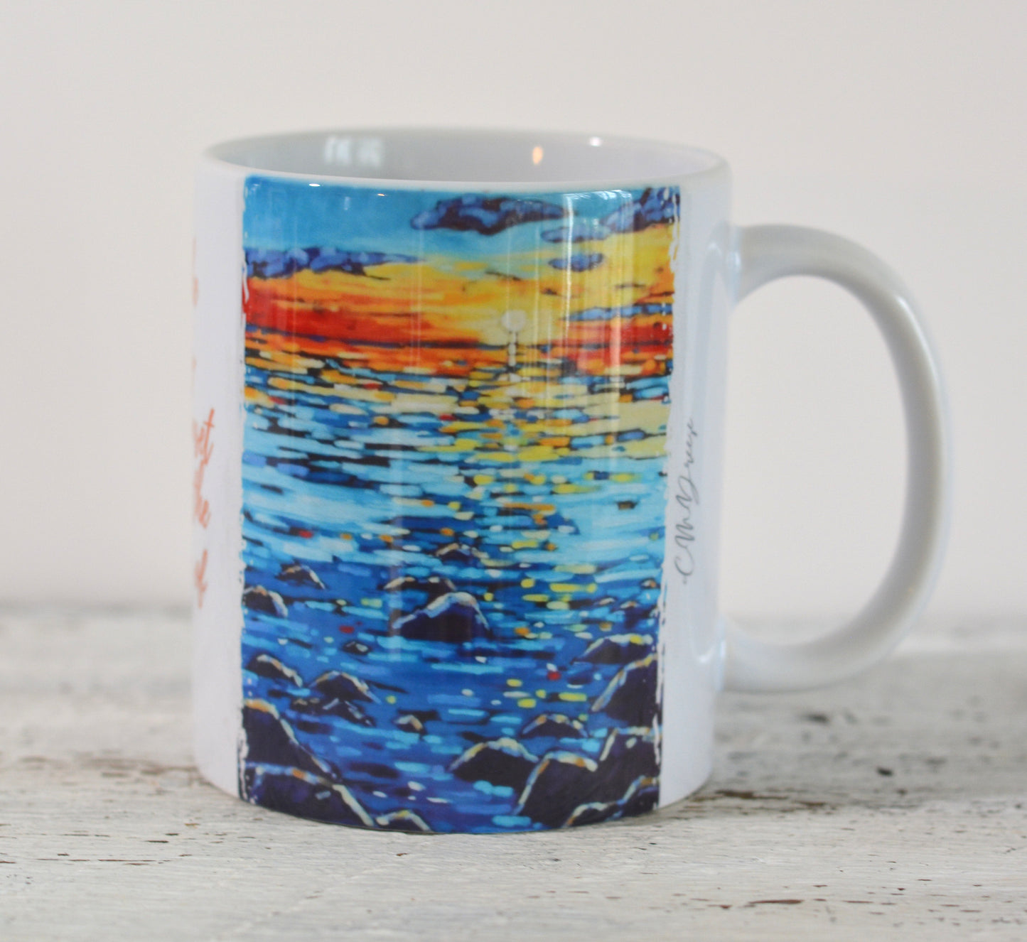 11 oz. and 15 oz Coffee Cup -Summer Sunset