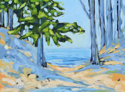 "Evergreen Embrace" Original Oil Painting on Canvas, Artist Christi Dreese