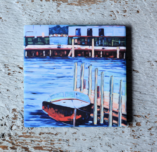 Coaster/ Trivet/ Magnet: Dock Stories - Mackinac Island