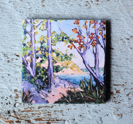 Coaster/ Trivet/ Magnet: Walk Along the Lake