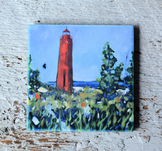 Coaster/ Trivet/ Magnet: Ludington Lighthouse