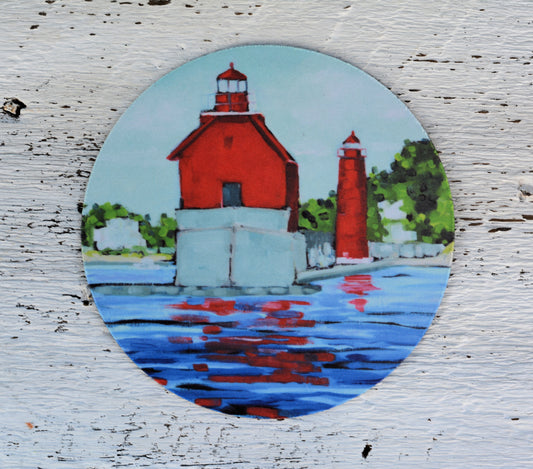 Rubber Grip Jar Opener - Lake View: Grand Haven Lighthouse