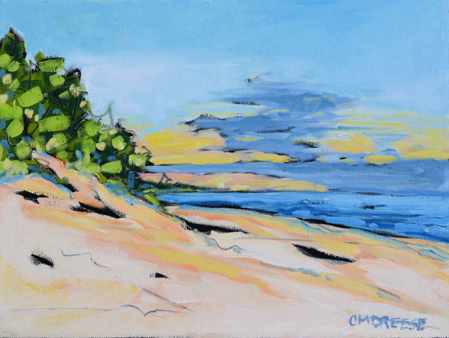 "Lake Michigan Shores II" Original Oil Painting on Canvas, Artist Christi Dreese