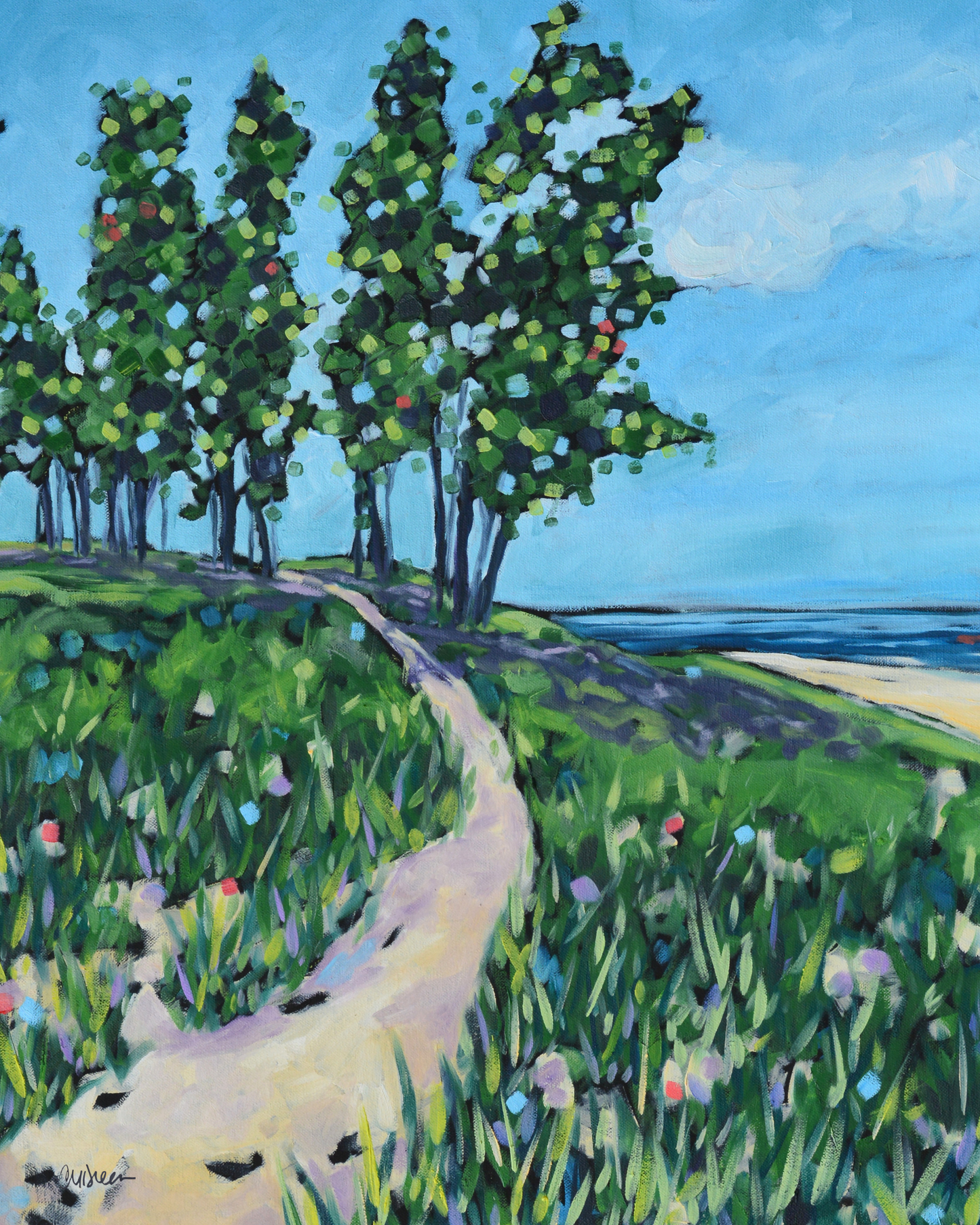 "Path to the Lake" Beach Print on Paper- Wall Art Home Decor