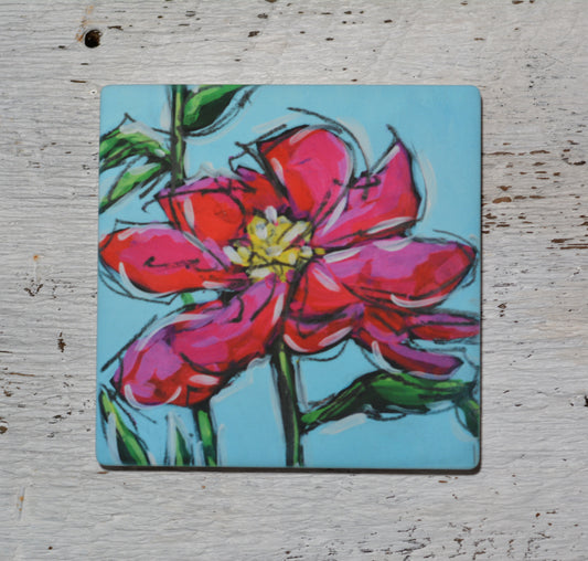 Coaster/ Trivet/ Magnet: Pink Peony