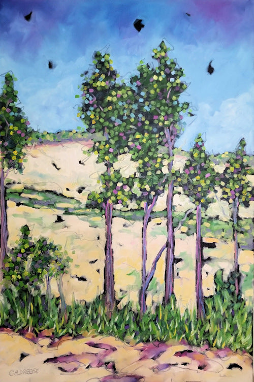 "Dunes Overlooking Sturgeon Bay" Oil Painting on Canvas.  Artist Christi Dreese