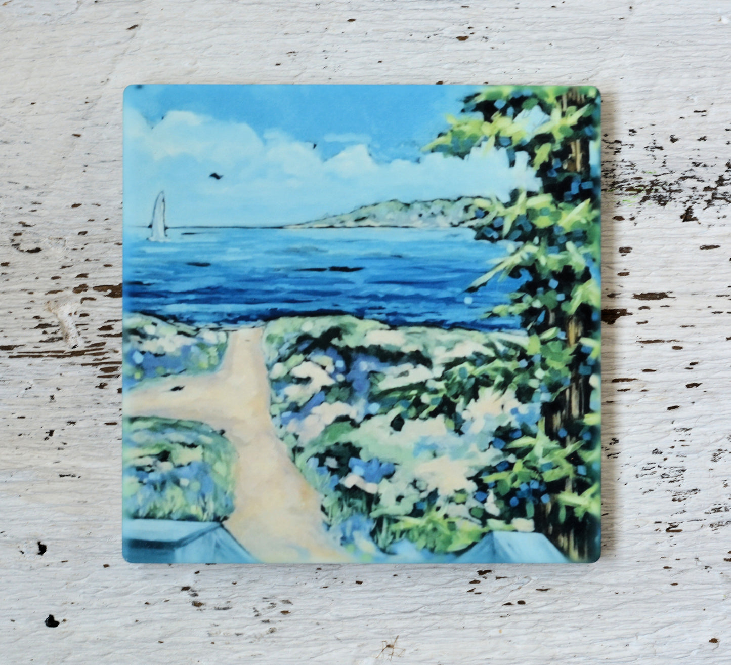 Coaster/ Trivet/ Magnet: A Path Down to the Lake