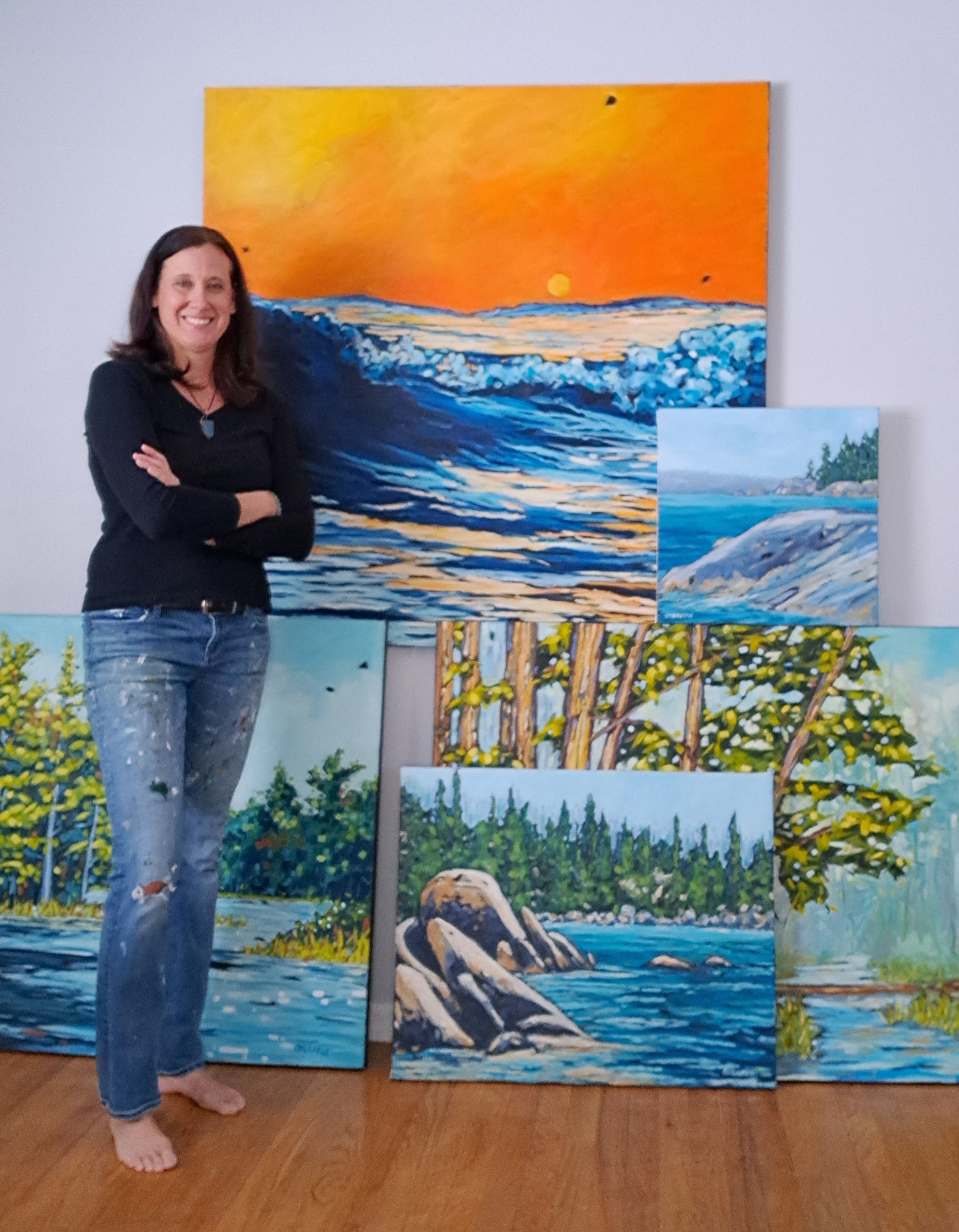 Peace of Mind Is Found at the Lake — Original Oil Painting on Canvas | Michigan Landscape | Christi Dreese