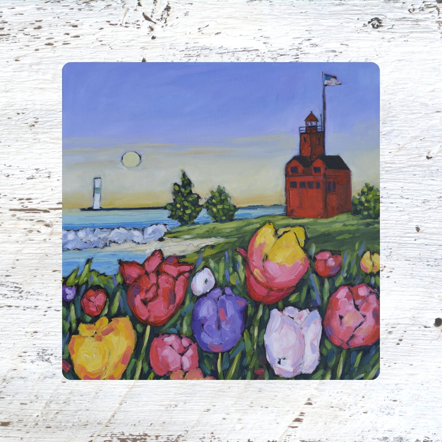 Art Coasters, Trivets & Magnets- Holland Lighthouse| Tulips in Bloom