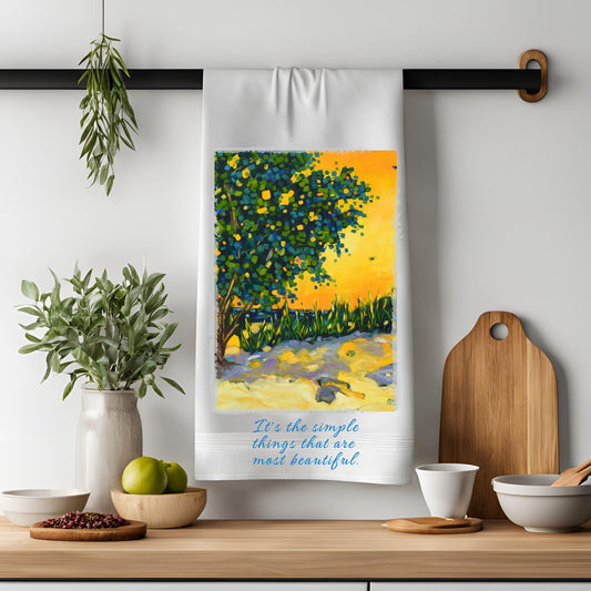 Dish Towel - "Small Point- Mackinac Island Kitchen Towel"