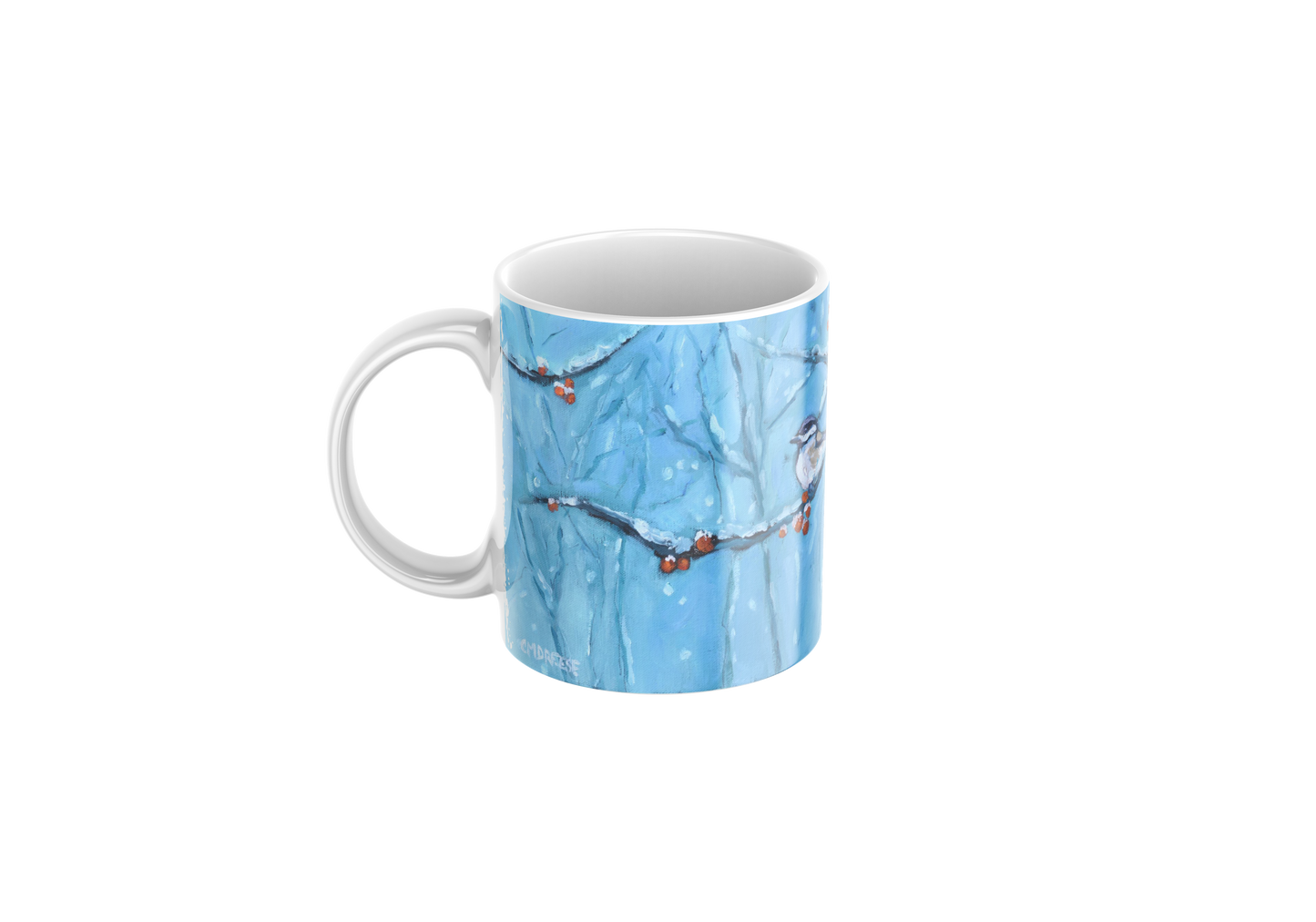 Drinkware - Snowberry Song- Winter Chickadee