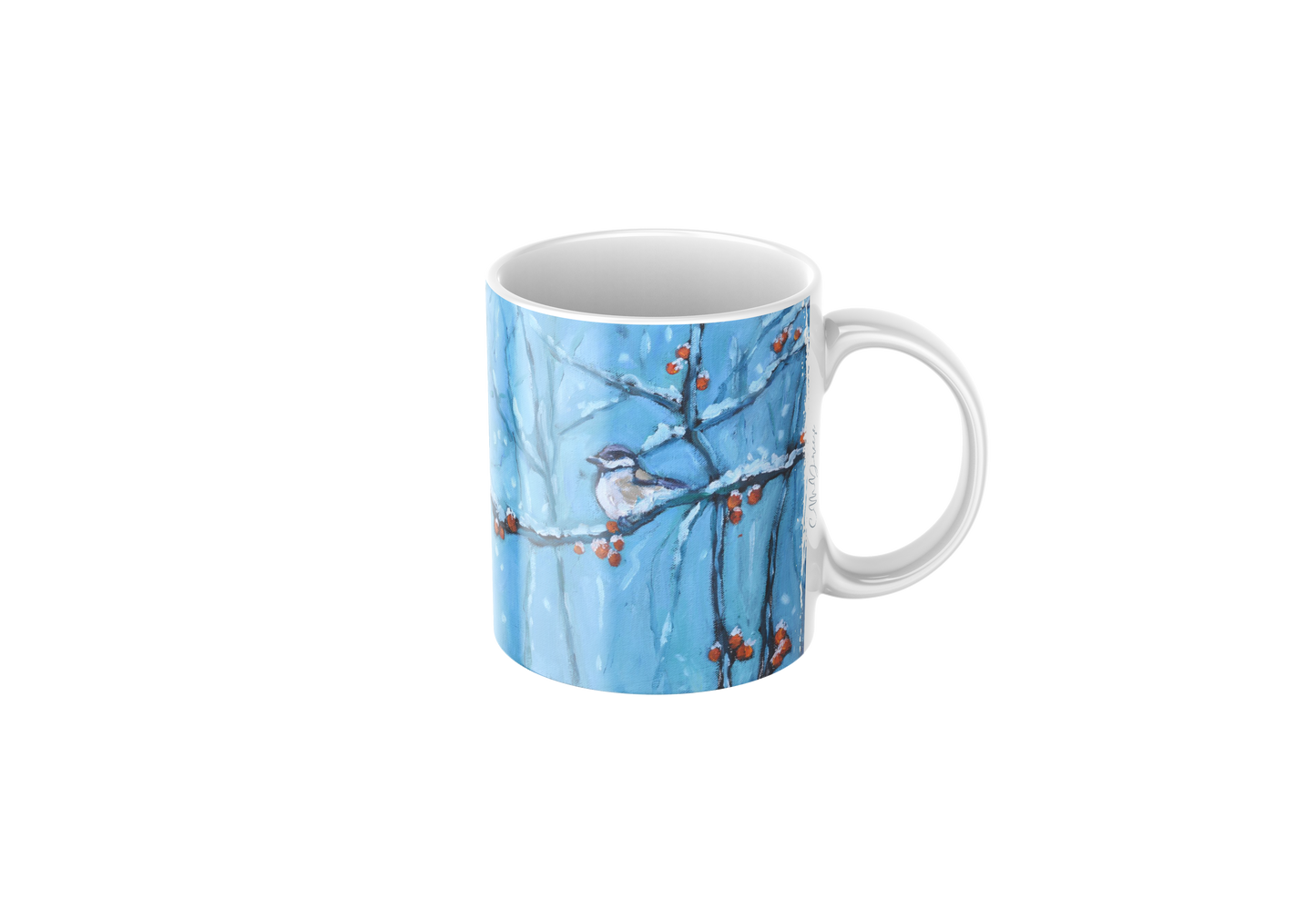 Drinkware - Snowberry Song- Winter Chickadee