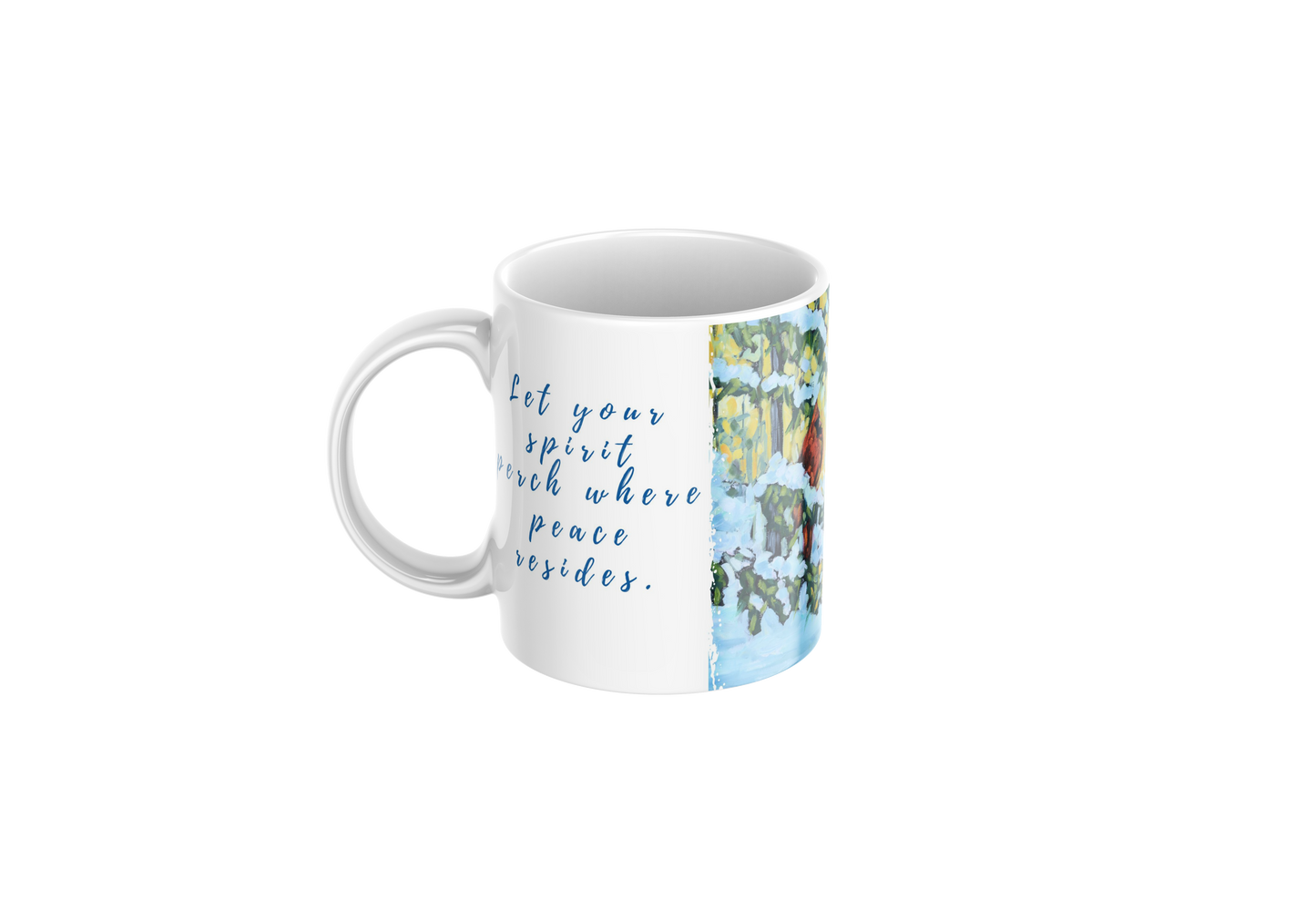 Drinkware - Winter's Watcher - Cardinal in the Pine Trees