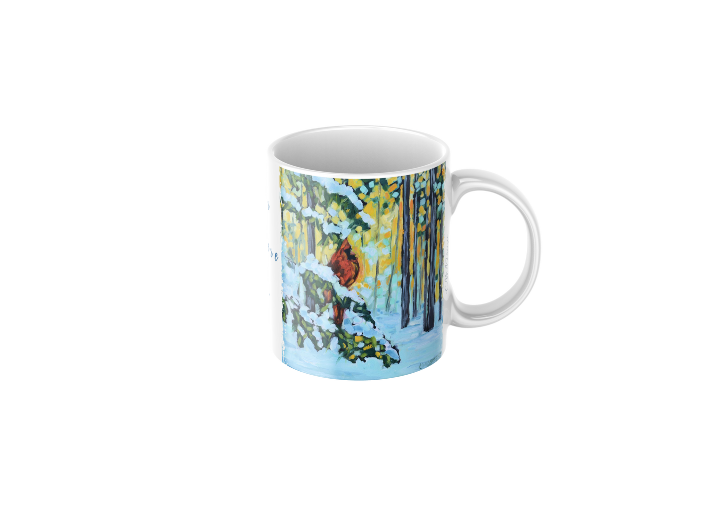 Drinkware - Winter's Watcher - Cardinal in the Pine Trees