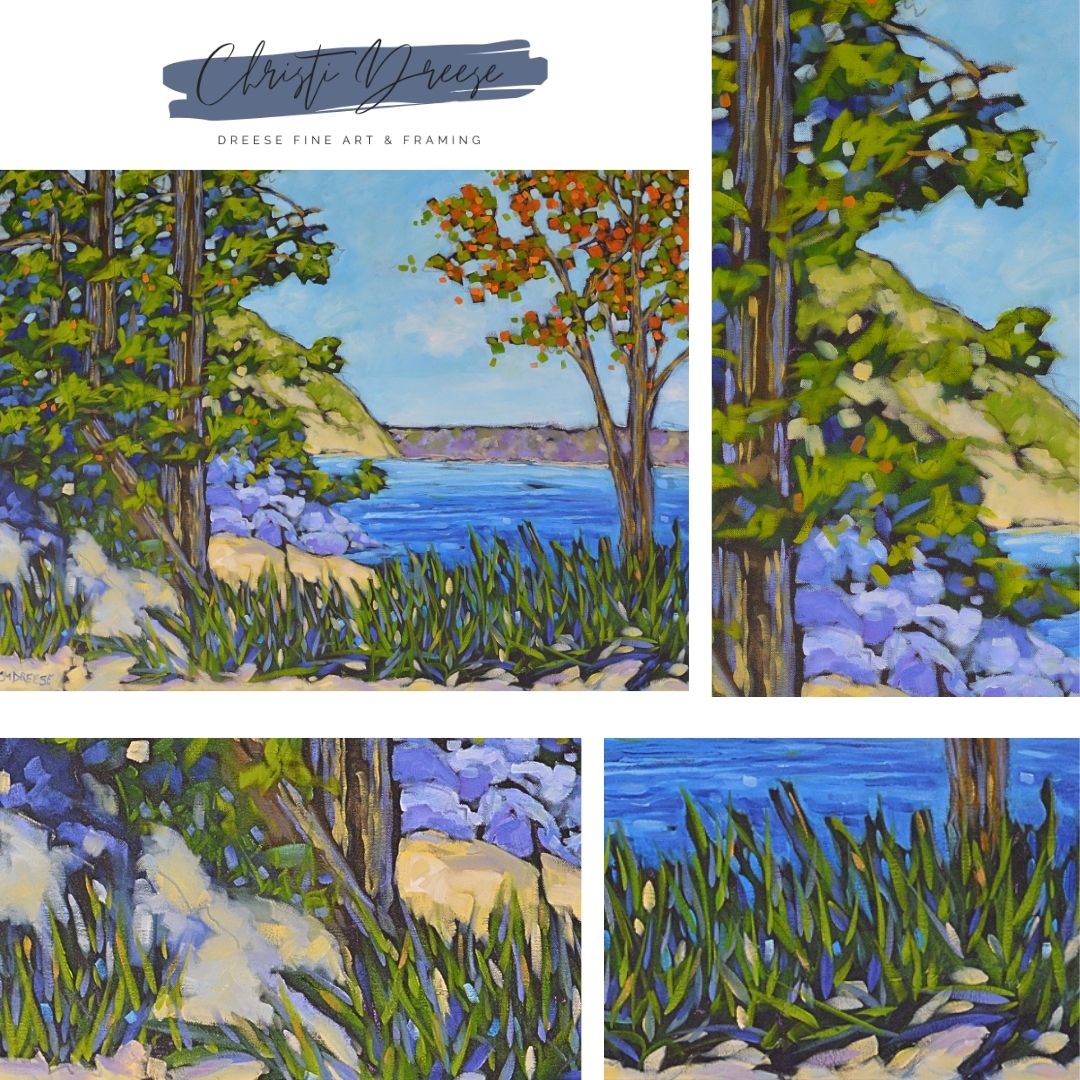 SOLD "Slow Living at the Lake" Original Oil Painting on Canvas. Artist Christi Dreese