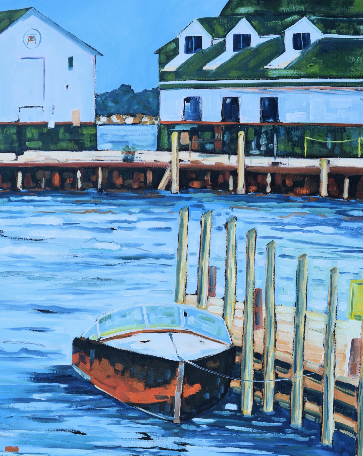 "Dock Stories at Mackinac Island" Print on Paper, Wood Panel Wall Art Home Decor