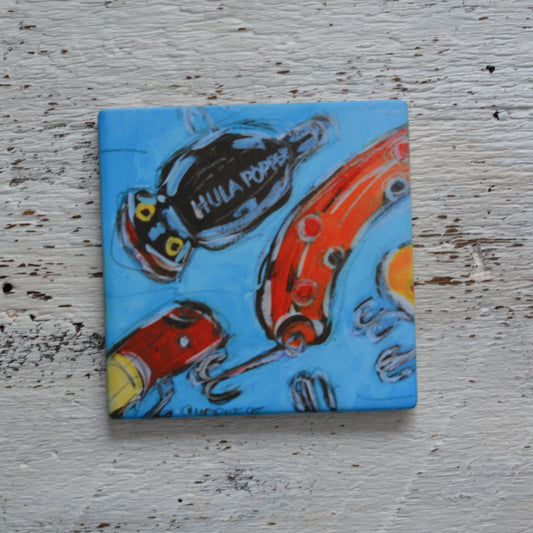 Coaster/ Trivet/ Magnet: Fishing Lures IV