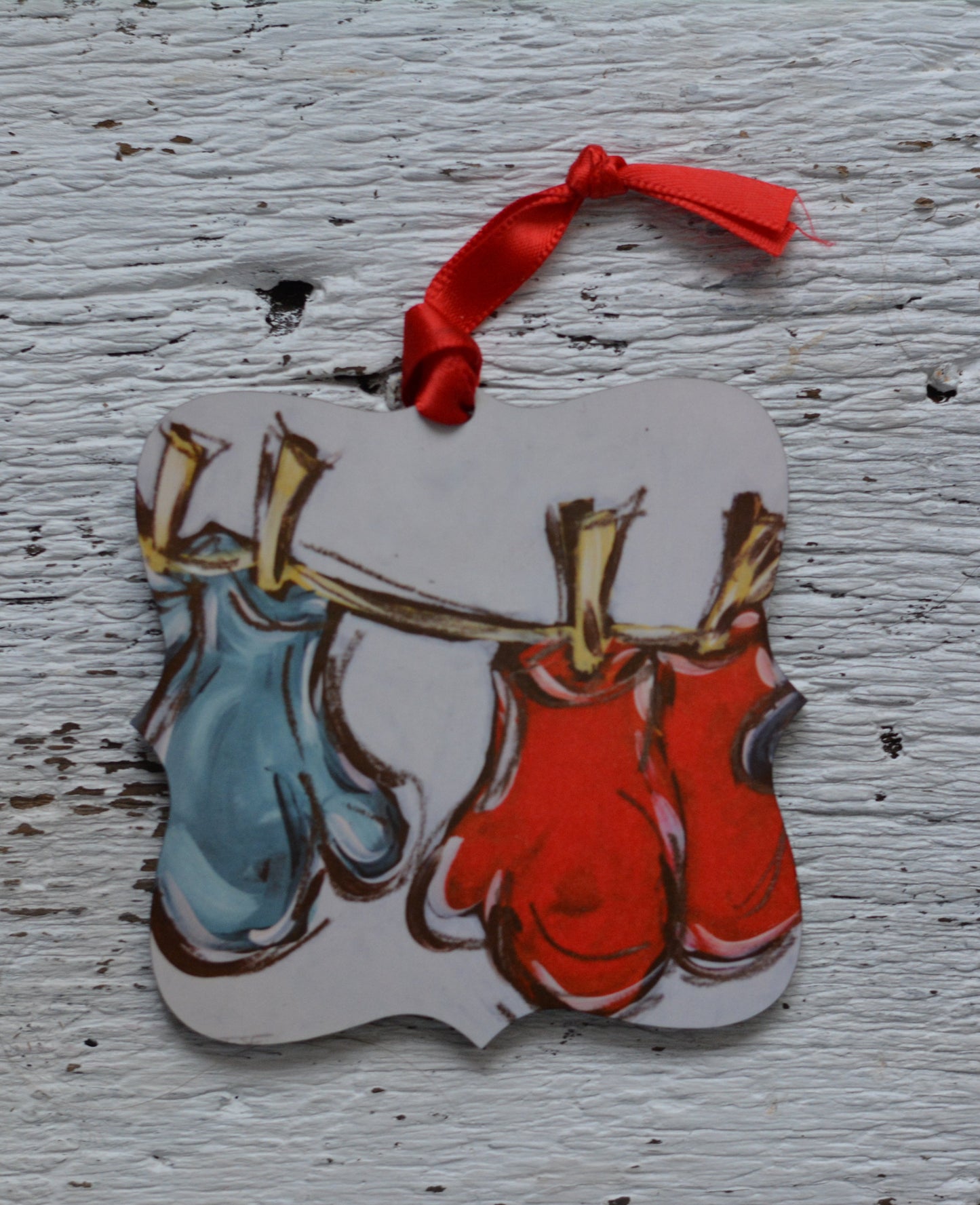 Vintage Christmas Ornaments: Ski's, Skates, Sleds, and Mittens