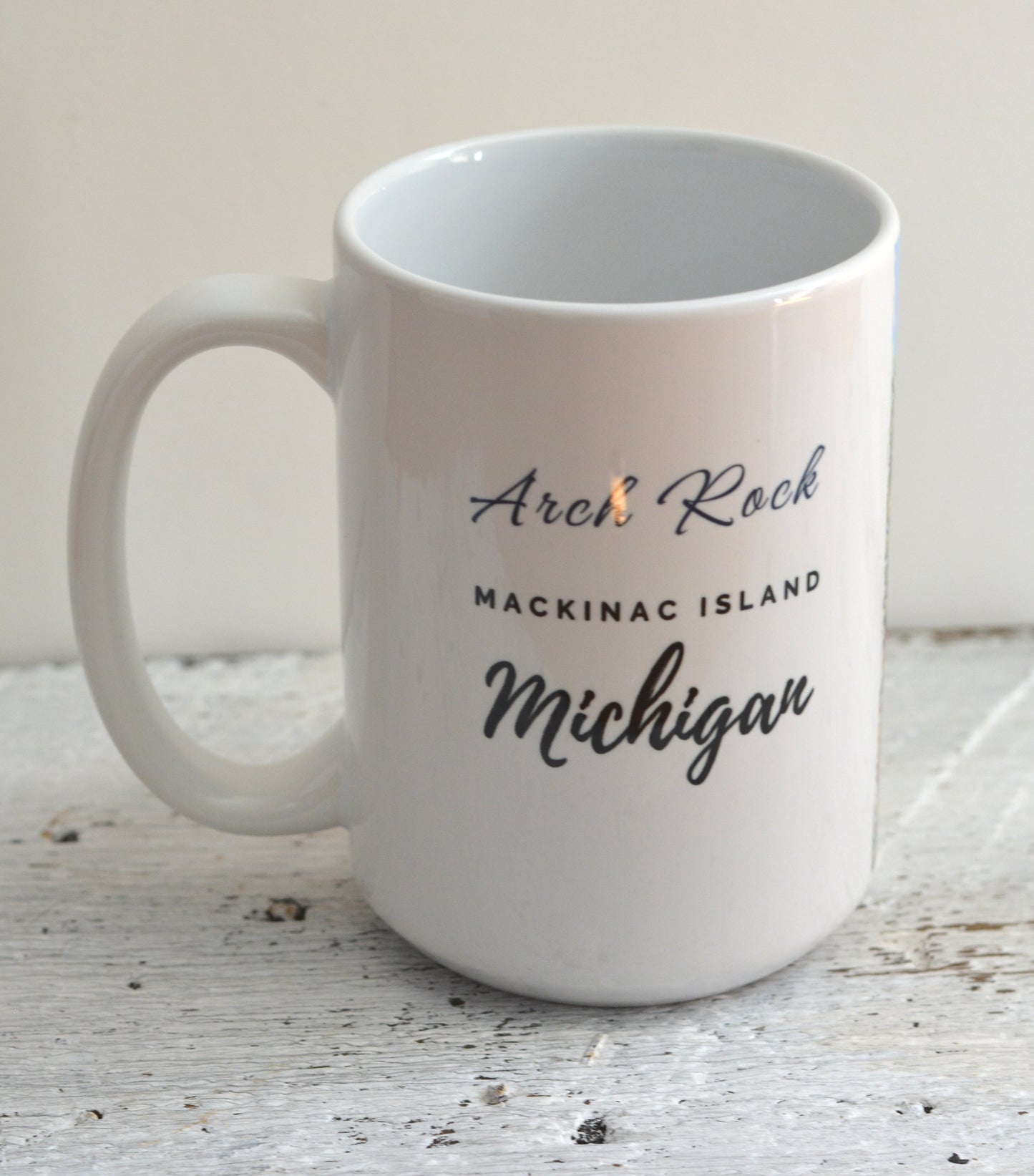 11 oz. and 15 oz Coffee Cup - Arch Rock Mackinac Island.