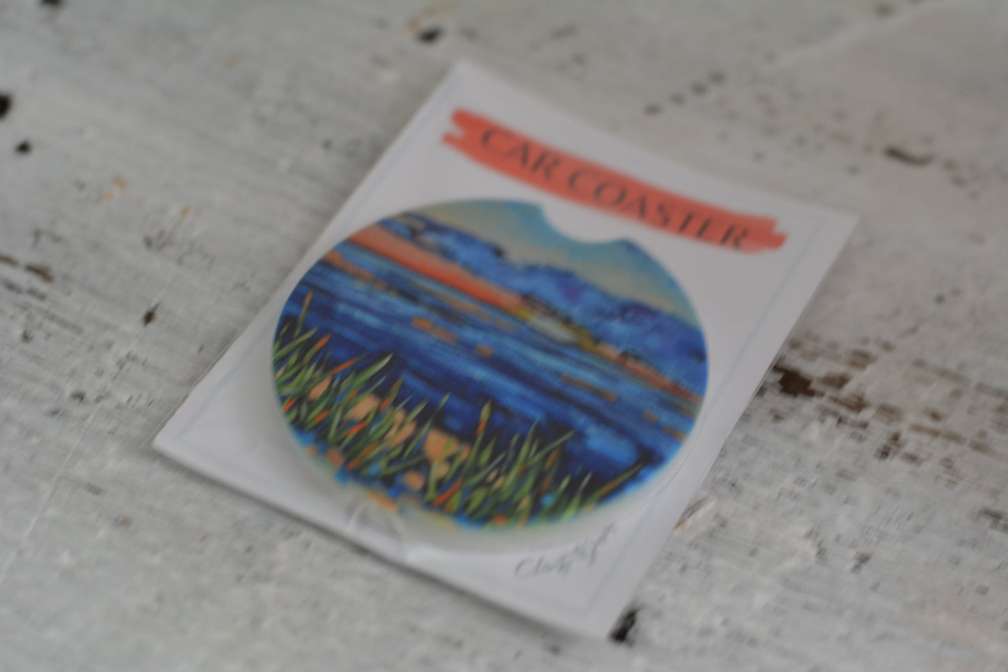 Car Coaster:  Paths Along the Shoreline. Artist Christi Dreese