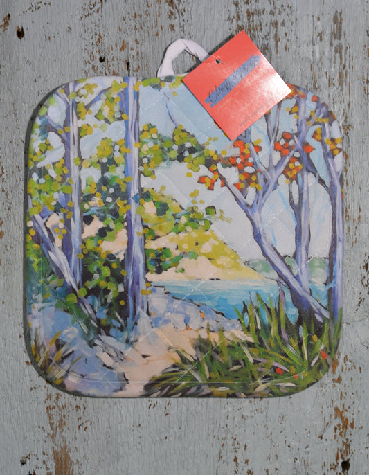 Potholder: A Walk Along the Lake. Artist Christi Dreese