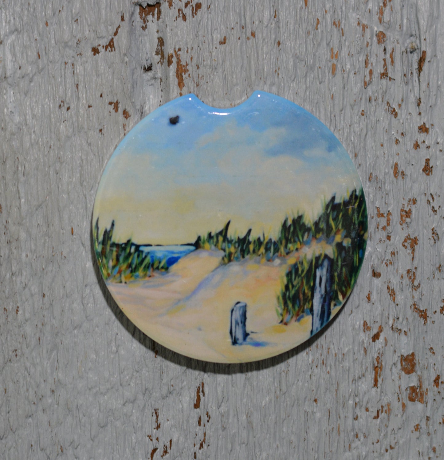 Car Coaster:  Peace at the Lake. Artist Christi Dreese