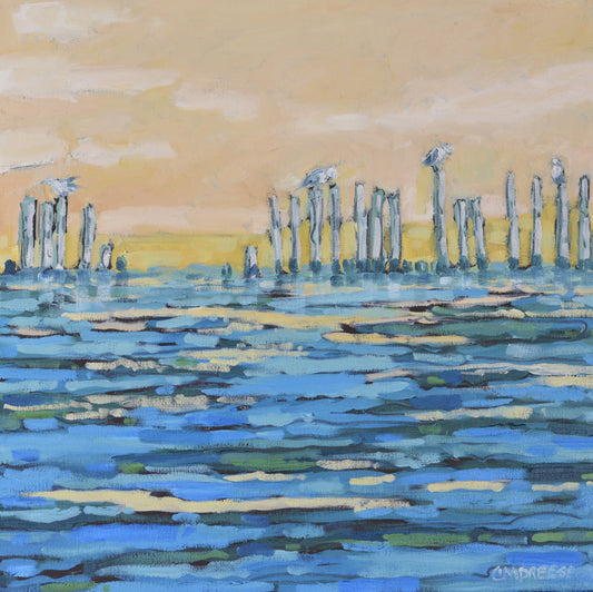 "Lake Watch" Original Oil Painting on Canvas, Artist Christi Dreese