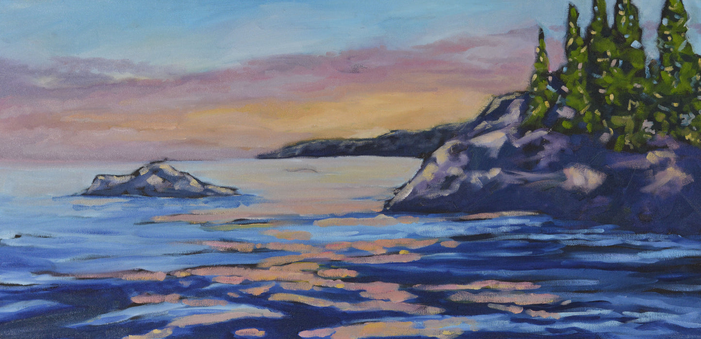 "Northern Calm at Dusk" Original Oil Painting on Canvas, Artist Christi Dreese
