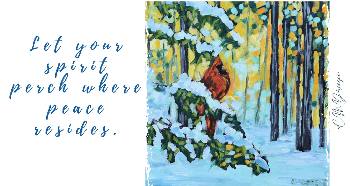 Drinkware - Winter's Watcher - Cardinal in the Pine Trees