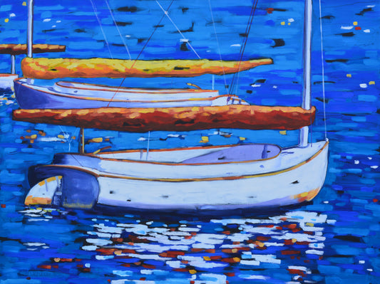 "No Knots" Original Oil Painting on Canvas, Lake Painting on Canvas, Artist Christi Dreese