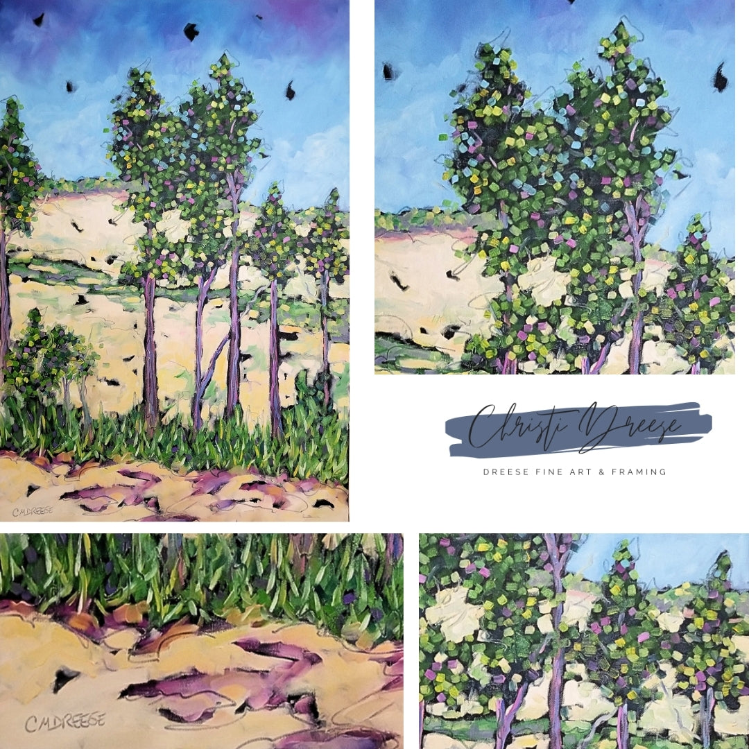 "Dunes Overlooking Sturgeon Bay" Oil Painting on Canvas.  Artist Christi Dreese