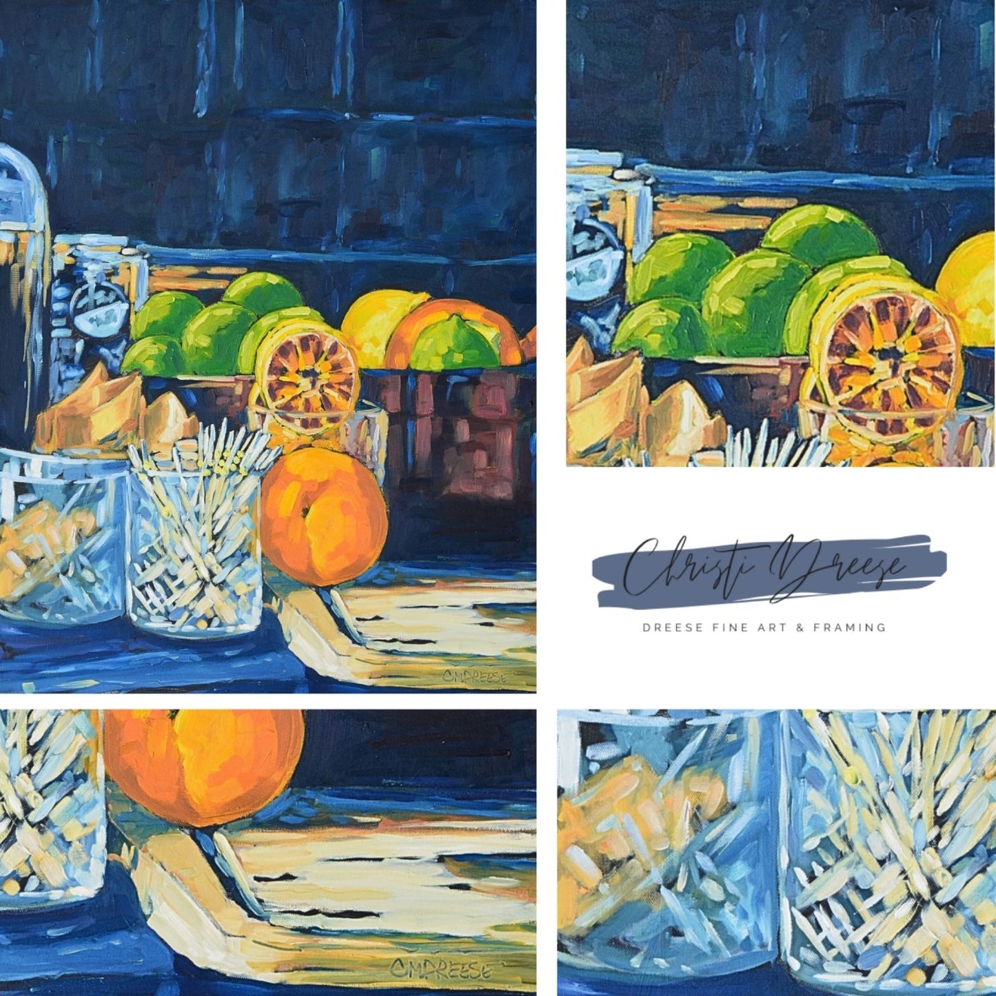 "Bar Conversations" Giclee Print on Paper or Canvas. Michigan Artist Christi Dreese