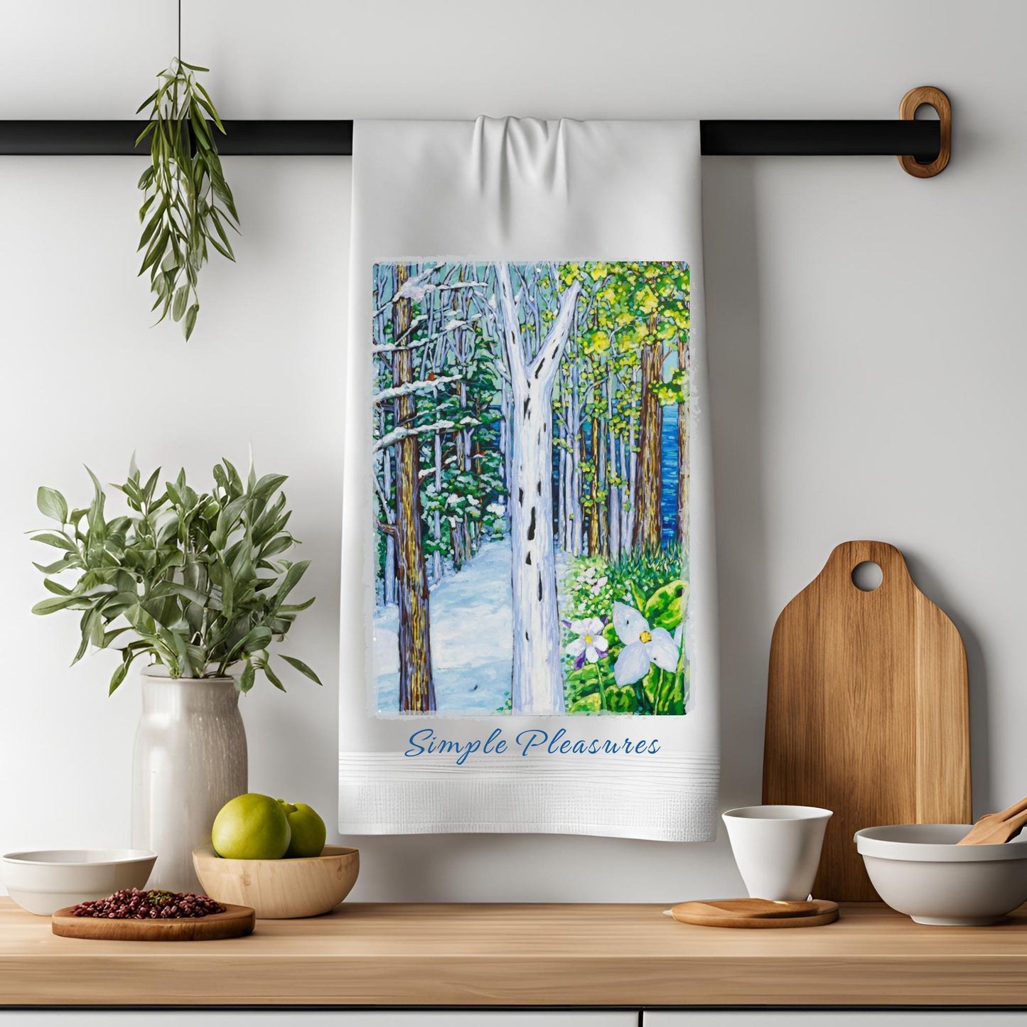 Dish Towel - "Simple Pleasures"