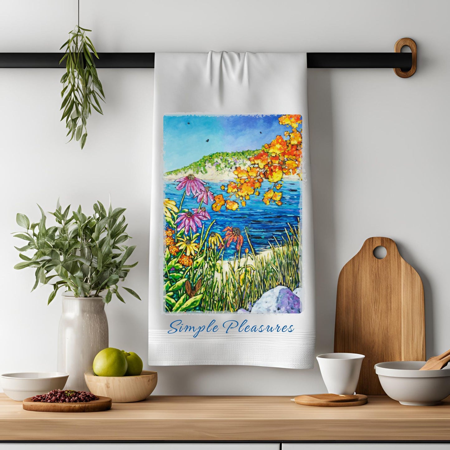 Dish Towel - "Simple Pleasures"