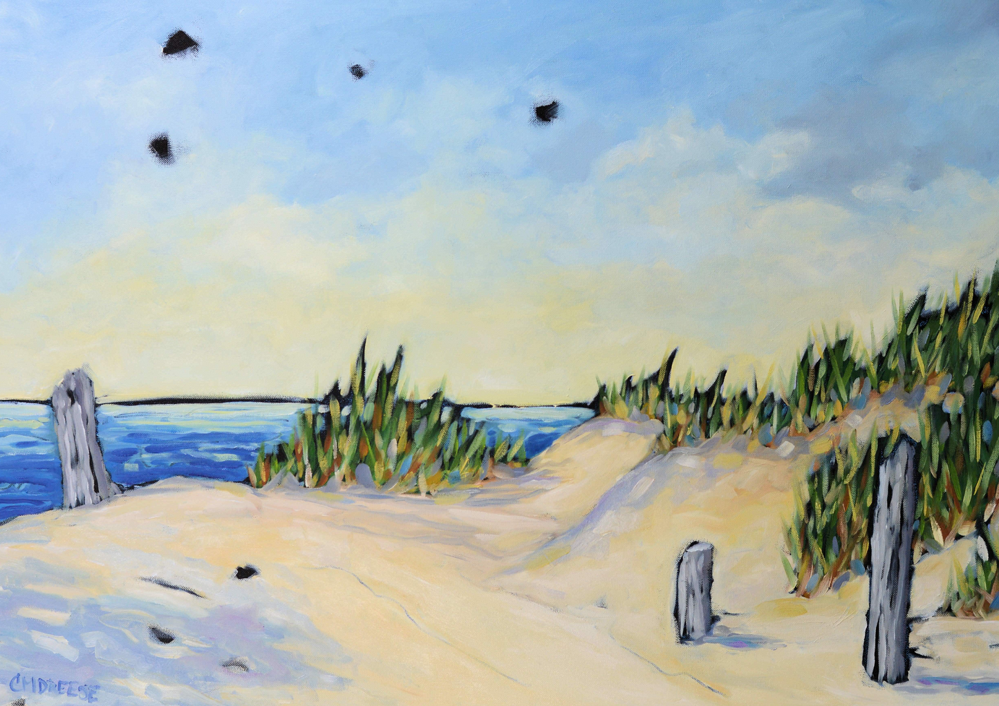 "Peace at the Lake" Beach Glass Art Print