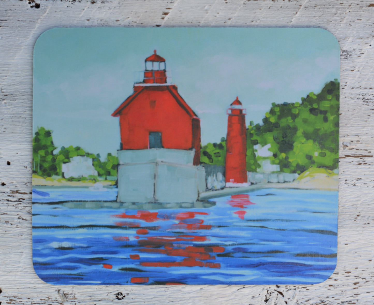 Mousepad: Lake View, Grand Haven Lighthouse.