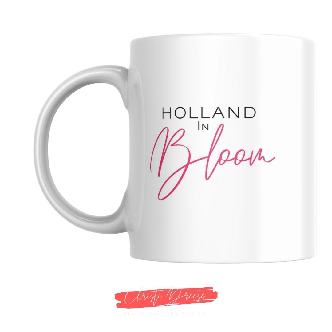 Holland Lighthouse In Bloom Drinkware – Art Mugs & Tumblers