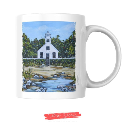 Traverse City Mission Point Lighthouse Drinkware – Art Mugs & Tumblers