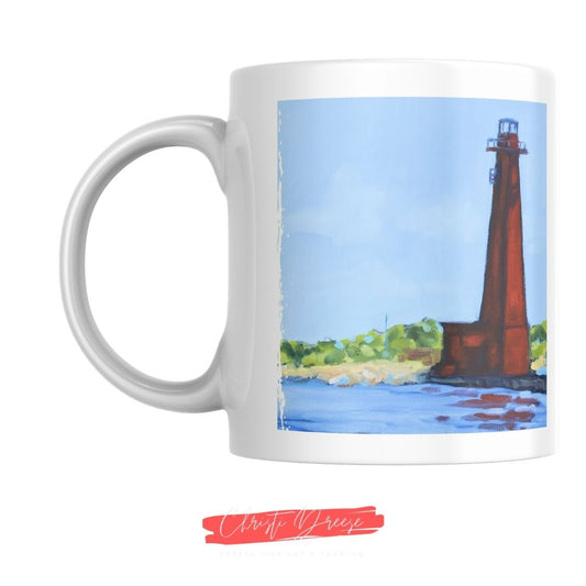 Muskegon Lighthouse -Water View Drinkware – Art Mugs & Tumblers
