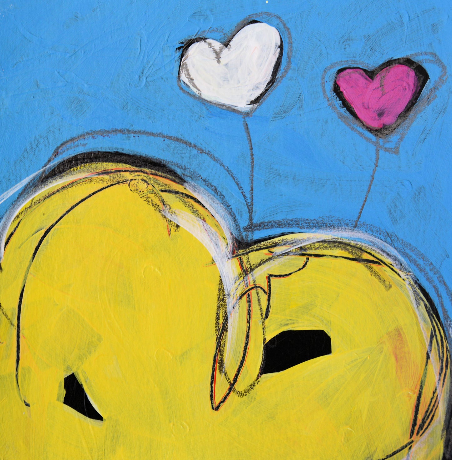 Mini Print: Yellow Heart.  Spread Love Series.