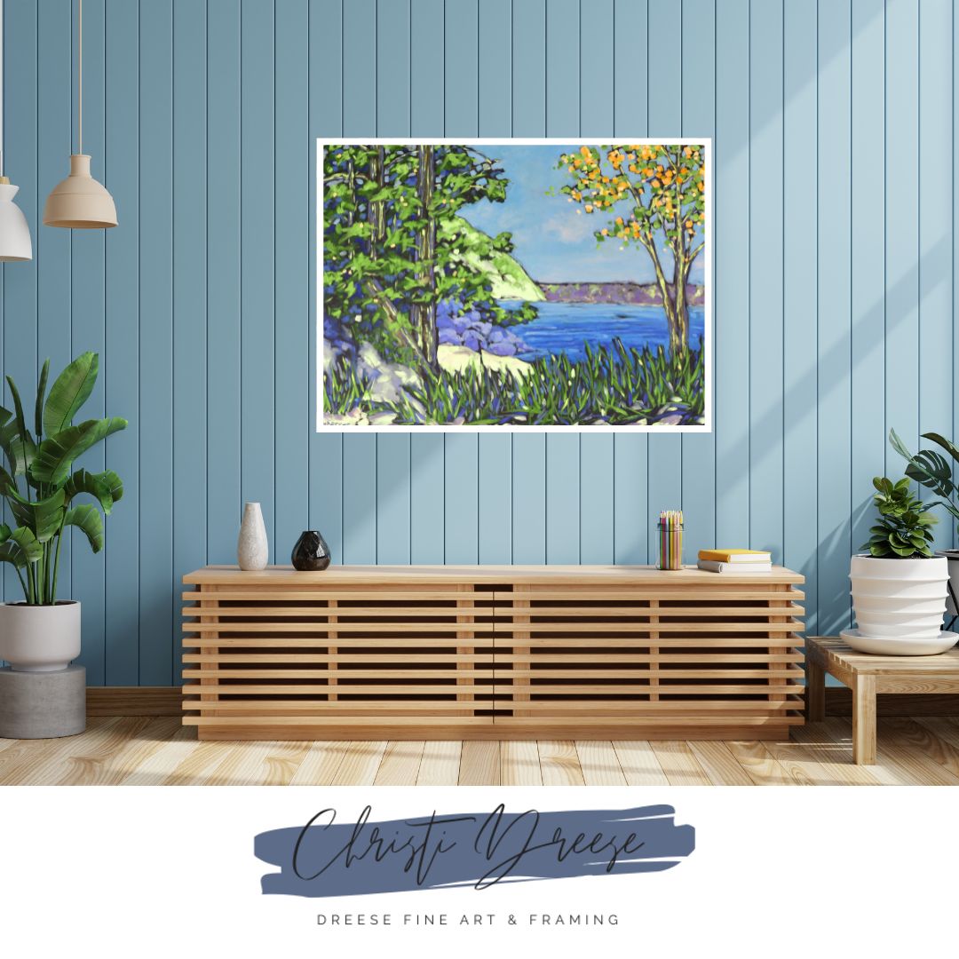 SOLD "Slow Living at the Lake" Original Oil Painting on Canvas. Artist Christi Dreese
